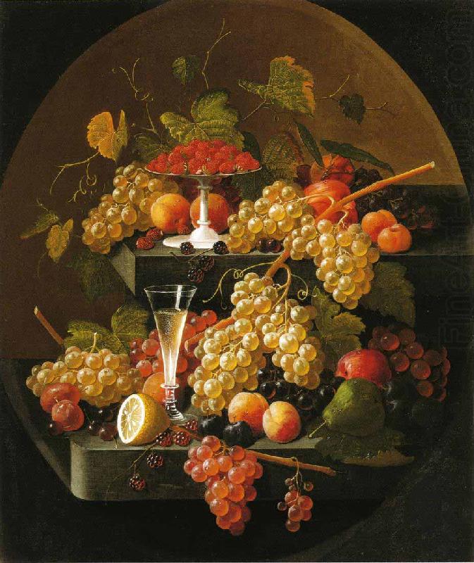 Fruit and Wine Glass, Severin Roesen